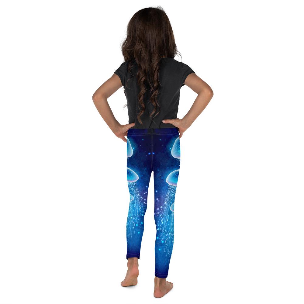 Kids Children Jellyfish Scuba Diving Leggings Blue | Gearbunch.com