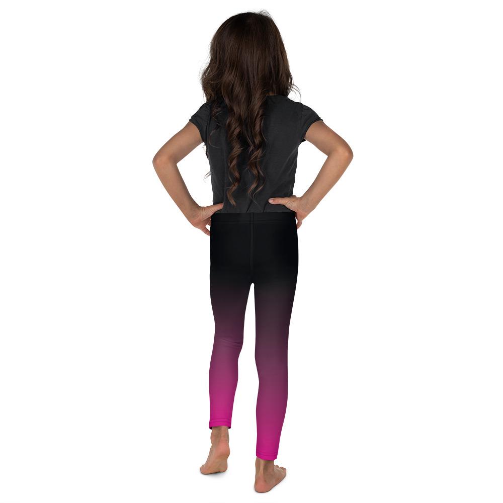 Kids Children Ombre Black to Pink Leggings | Gearbunch.com