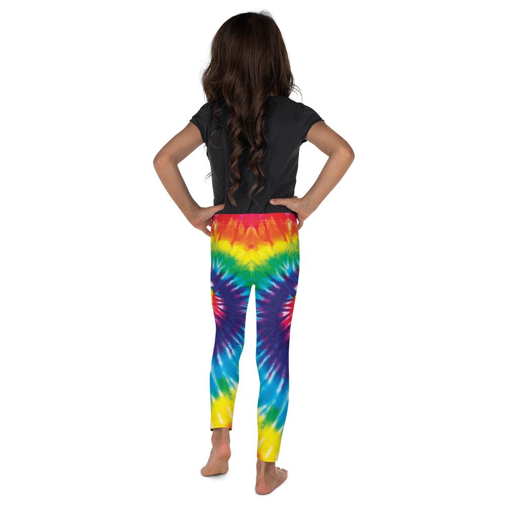 Kids Children Tie Dye Swirl Leggings Rainbow Blue/Pink | Gearbunch.com