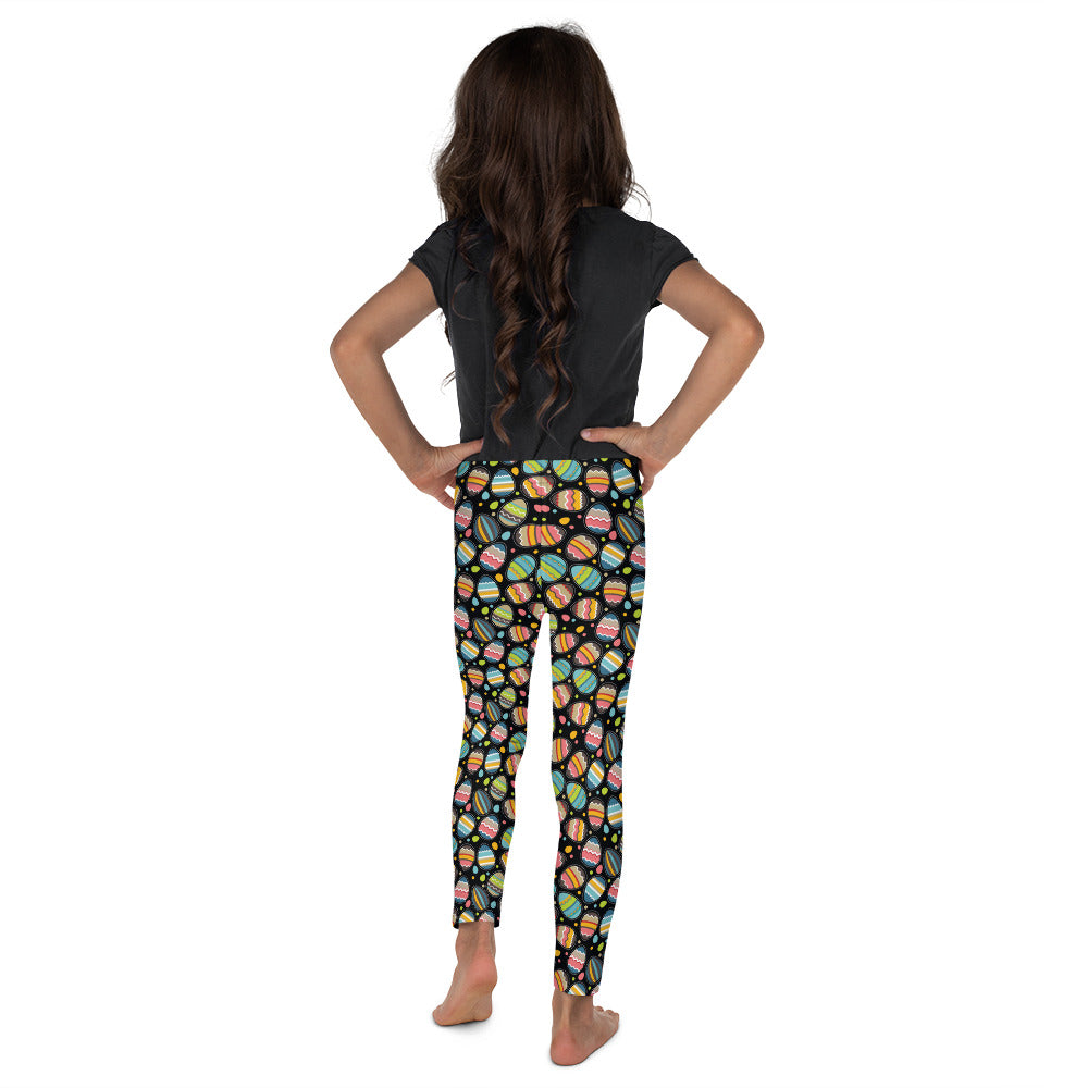 Kids Children Easter Egg Leggings Black/Green/Pink | Gearbunch.com