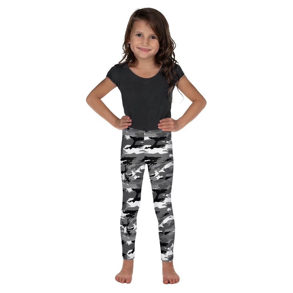 Black & White Camo Kid's Leggings Gearbunch