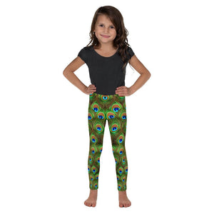 Peacock Feathered Kid's Leggings Gearbunch