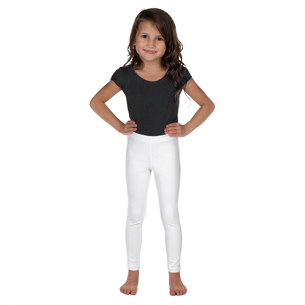 Solid White Kid's Leggings Gearbunch