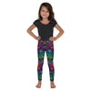 Kids Children Colorful Feathers Leggings Green/Purple | Gearbunch.com