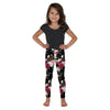 Kids Children Colorful Roses Leggings Black/Pink/White | Gearbunch.com