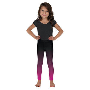 Kids Children Ombre Black to Pink Leggings | Gearbunch.com