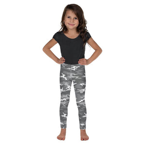 Kids Children Light Grey Camo Leggings Grey/White | Gearbunch.com