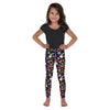 Kids children Peace and Love Leggings Black/Pink/Blue | Gearbunch.com