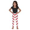 Kids Children Candy Cane Leggings Red/White | Gearbunch.com