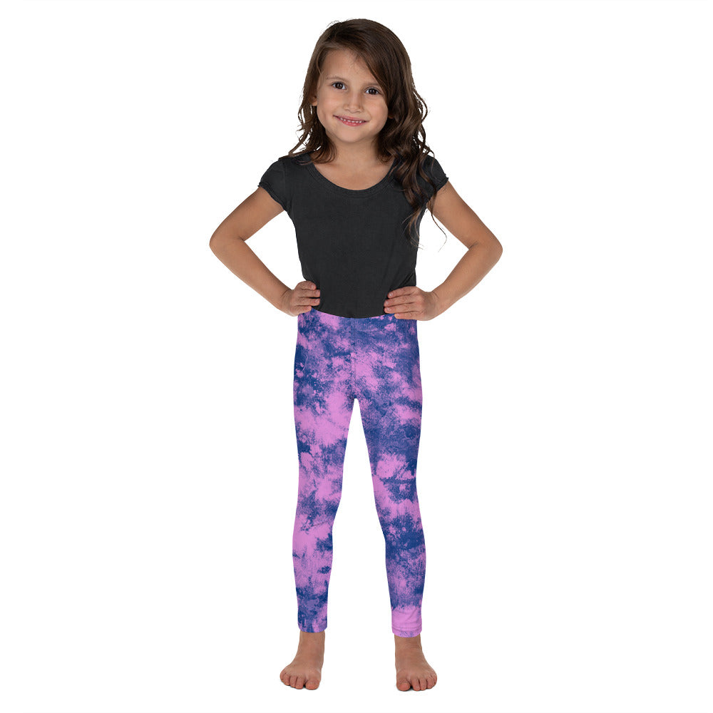 Kids Children Navy Glaze Kid's Leggings Blue/Purple | Gearbunch.com