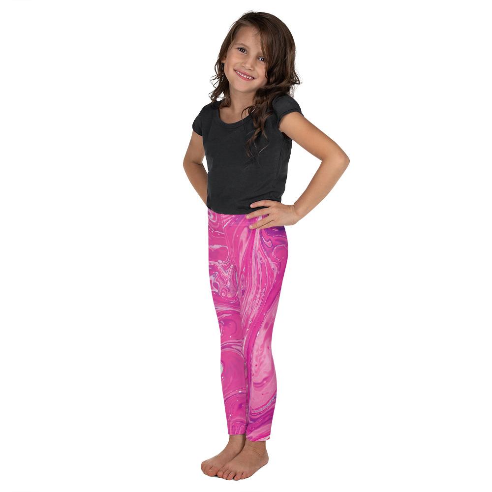 Pink Swirl Kid's Leggings Gearbunch 