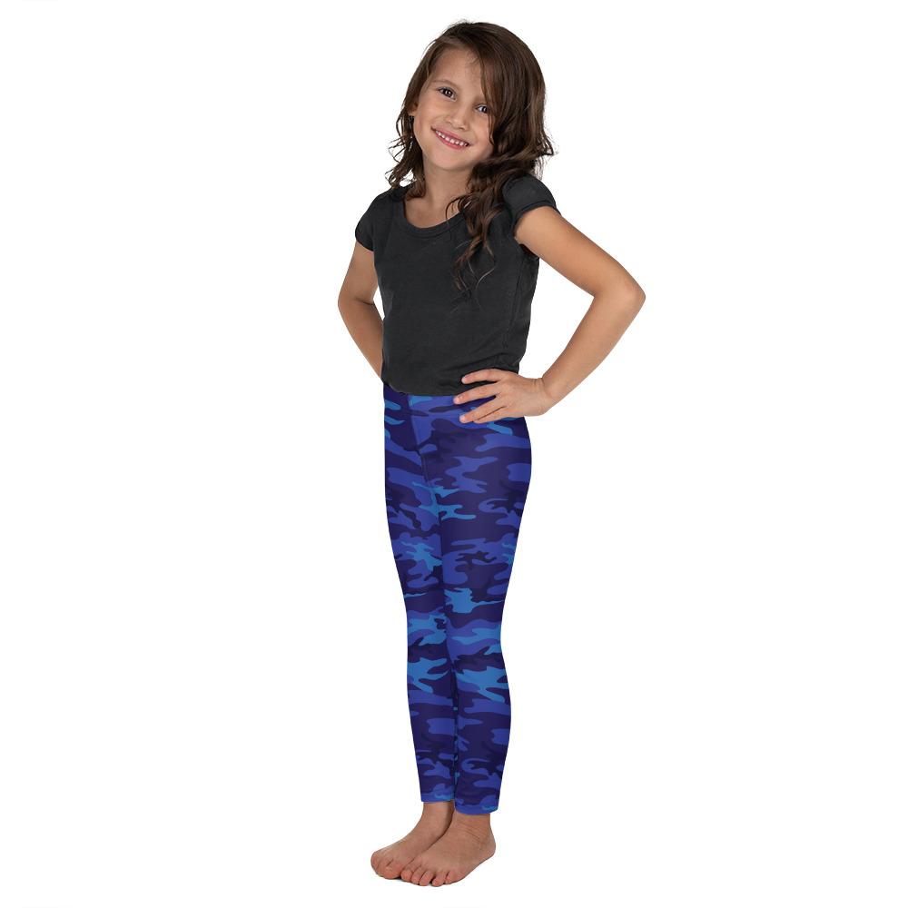 Blue Camo Kid's Leggings Gearbunch