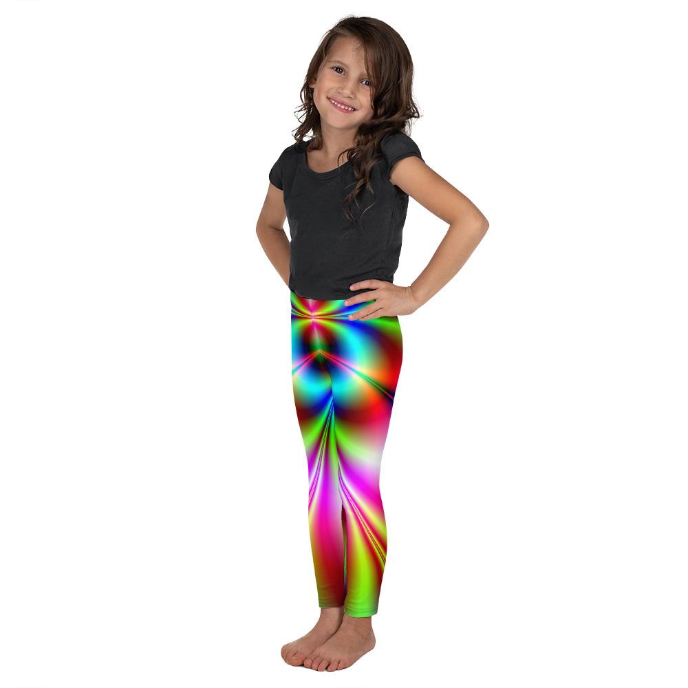 Psychedelic Neon Kid's Leggings Gearbunch