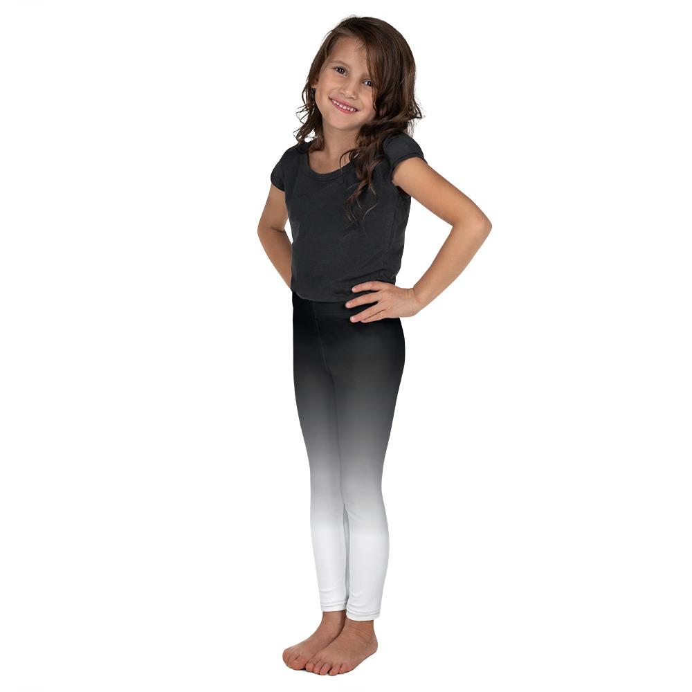 Ombre Black to White Kid's Leggings Gearbunch