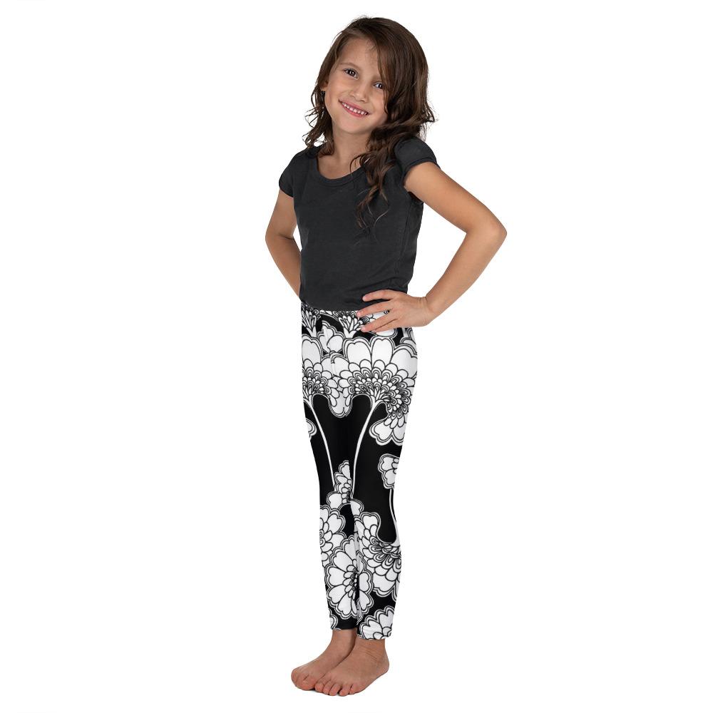 Japanese Floral Kid's Leggings Gearbunch