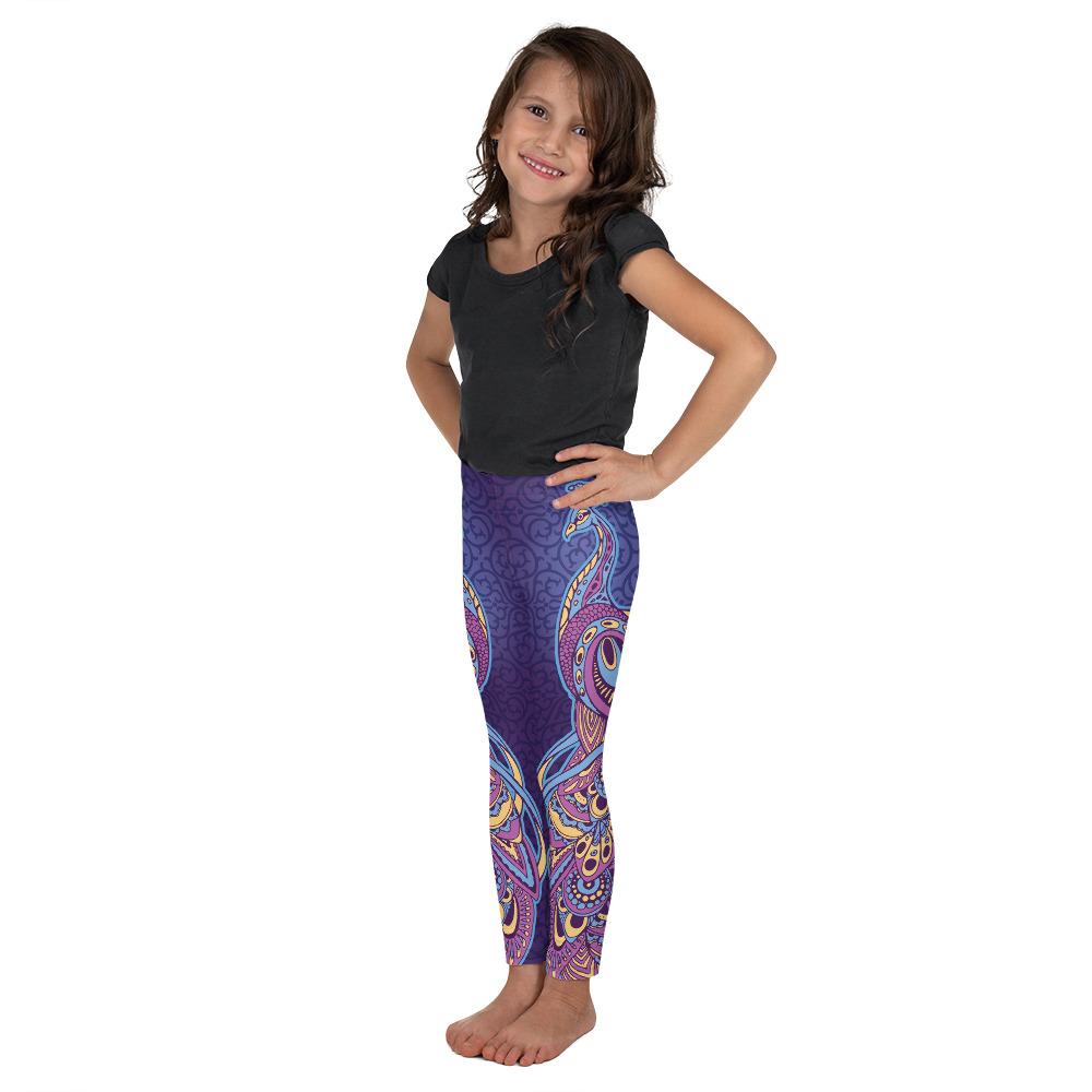 Ornamental Peacock Kid's Leggings Gearbunch