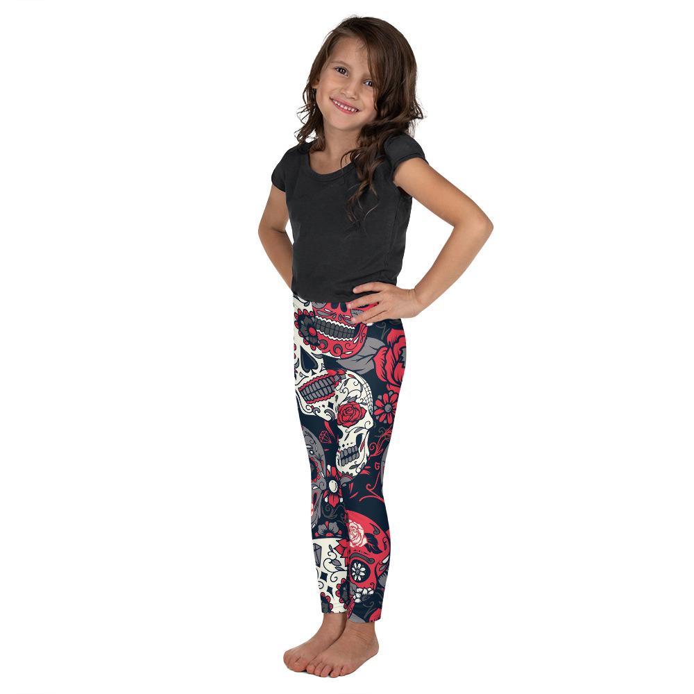 Pink Sugar Skull Kid's Leggings Gearbunch