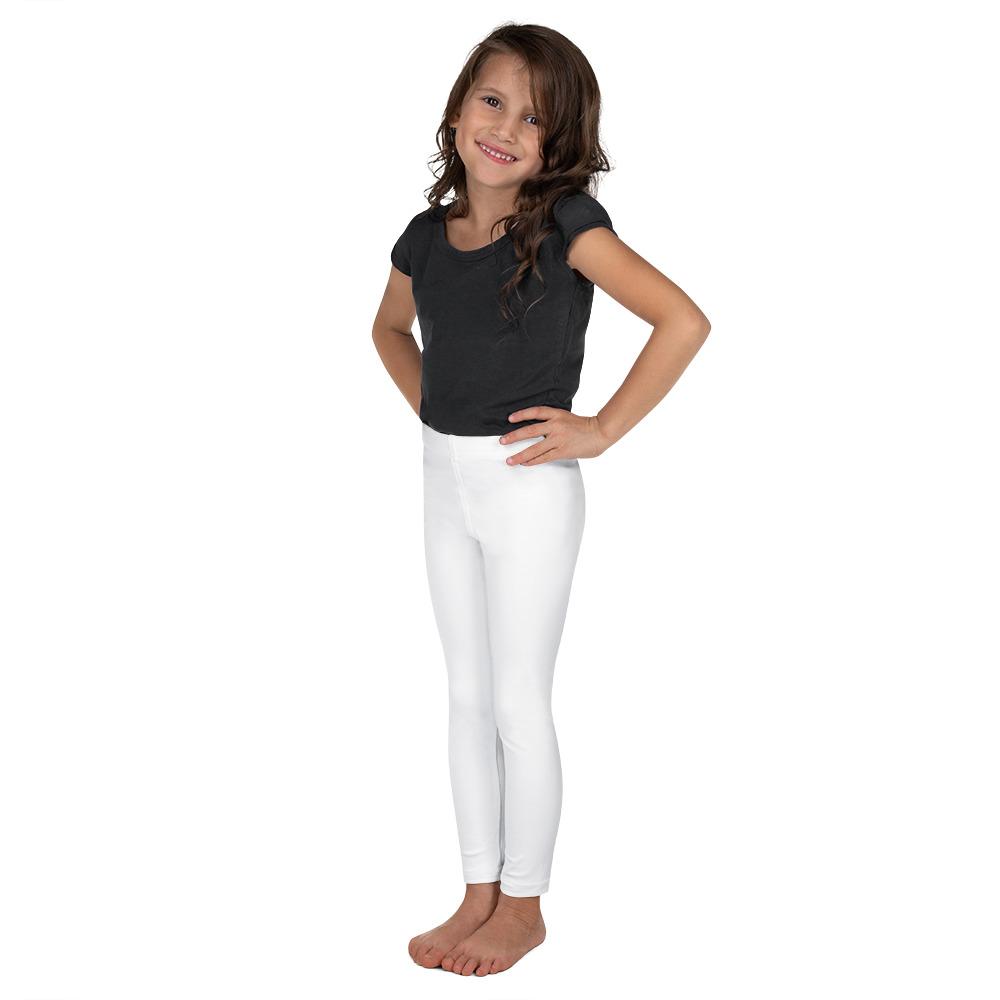 Solid White Kid's Leggings Gearbunch