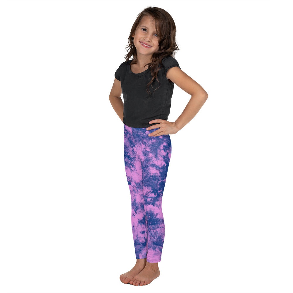 Kids Children Navy Glaze Kid's Leggings Blue/Purple | Gearbunch.com