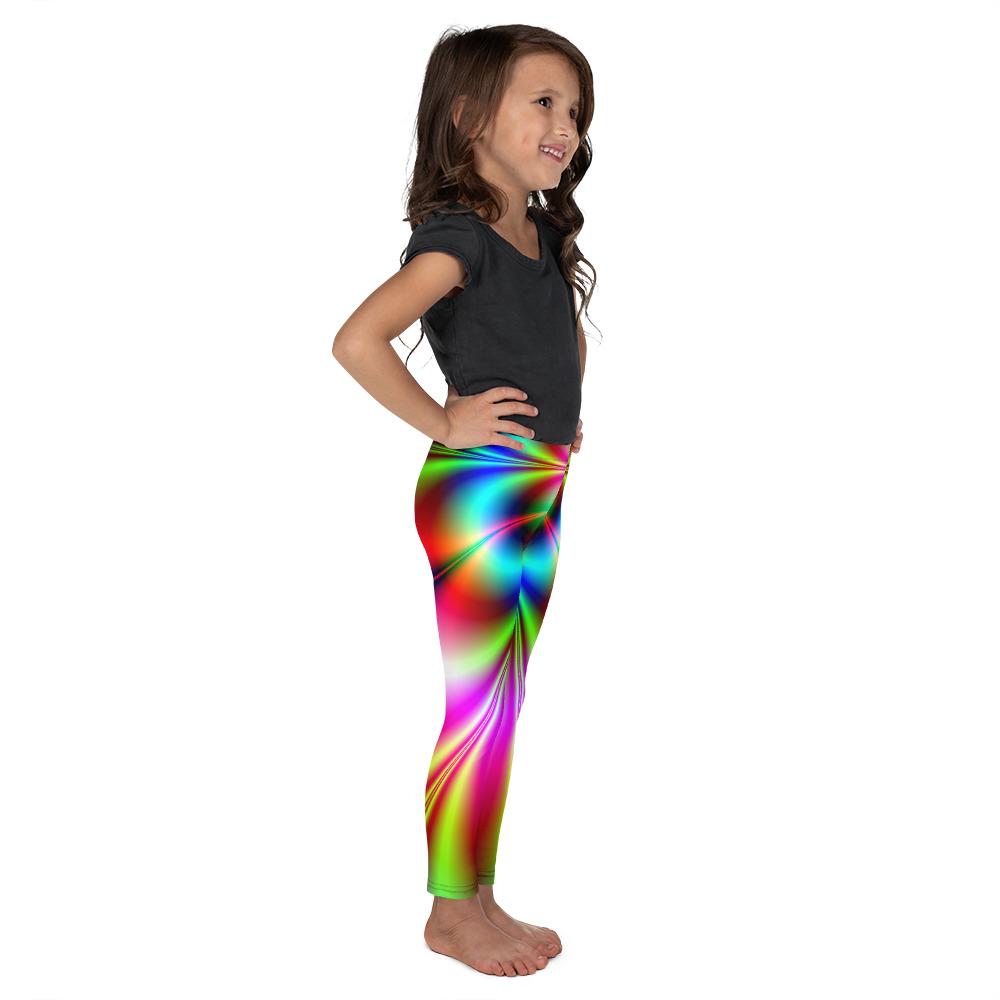 Psychedelic Neon Kid's Leggings Gearbunch