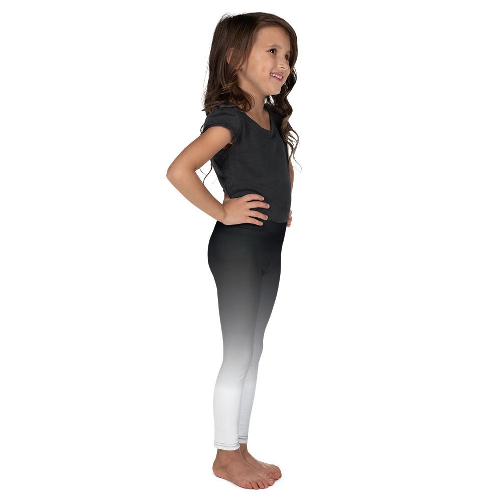 Ombre Black to White Kid's Leggings Gearbunch