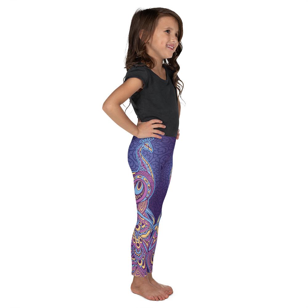 Ornamental Peacock Kid's Leggings Gearbunch