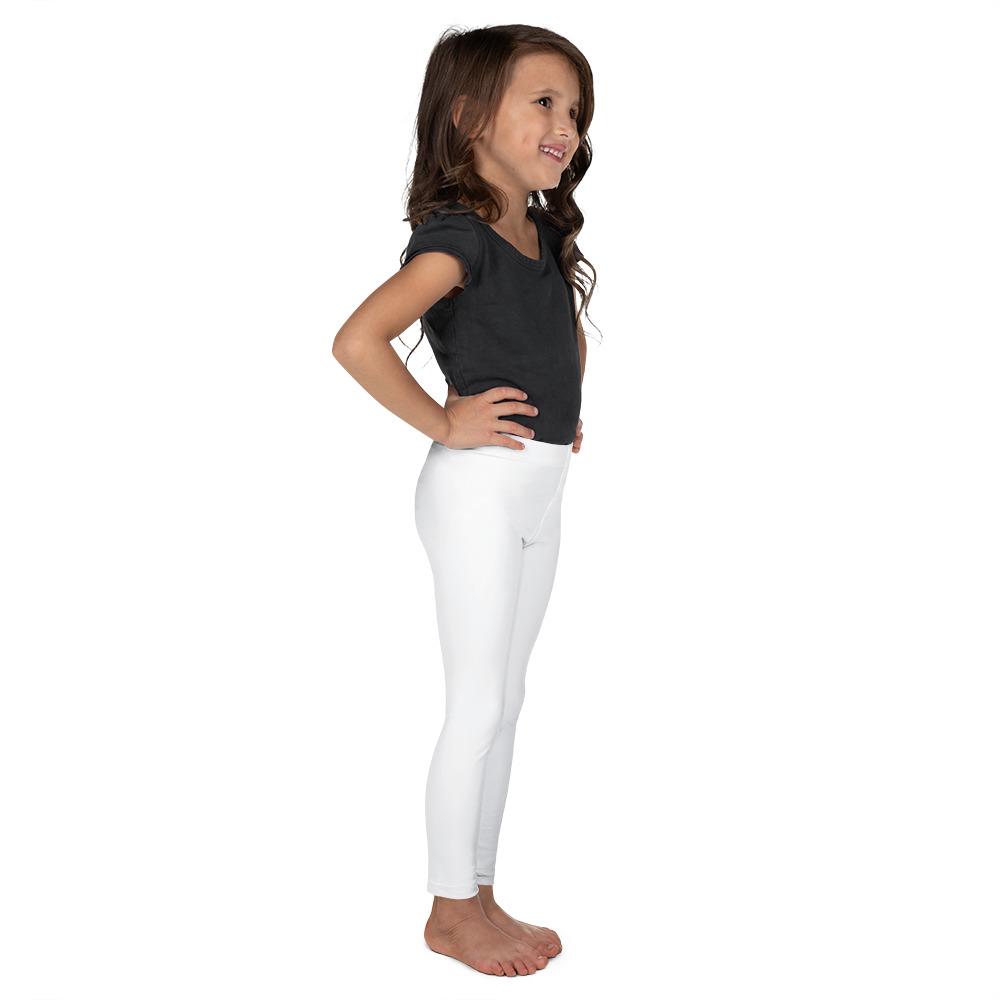 Solid White Kid's Leggings Gearbunch