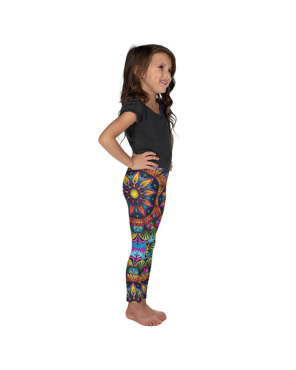 Kids Children Colorful Mandala Leggings Red/Blue | Gearbunch.com