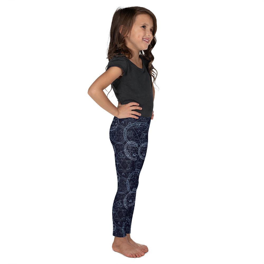 Kids Children Witchcraft Leggings Blue/Navy/White | Gearbunch.com