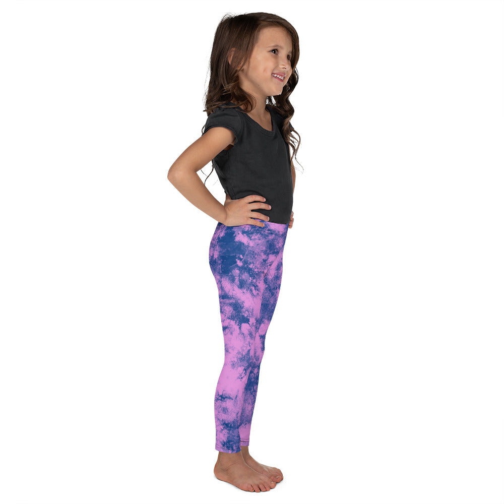 Kids Children Navy Glaze Kid's Leggings Blue/Purple | Gearbunch.com