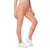 Womens Workout Yoga Apricot Wave Leggings with Pockets | Gearbunch.com