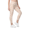 Womens Workout Yoga White Faux Lace Leggings with Pockets | Gearbunch