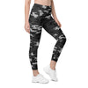 Womens Workout Dark Grey Camo Leggings with Pockets | Gearbunch.com