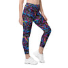 Womens Psychedelic Neon Paint Leggings with Pockets | Gearbunch.com