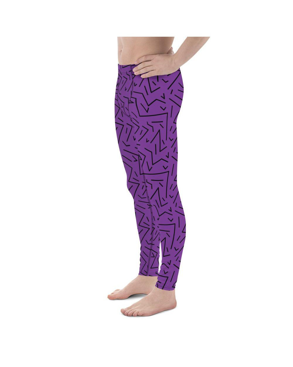 Purple Black Line Meggings Gearbunch Mens Leggings