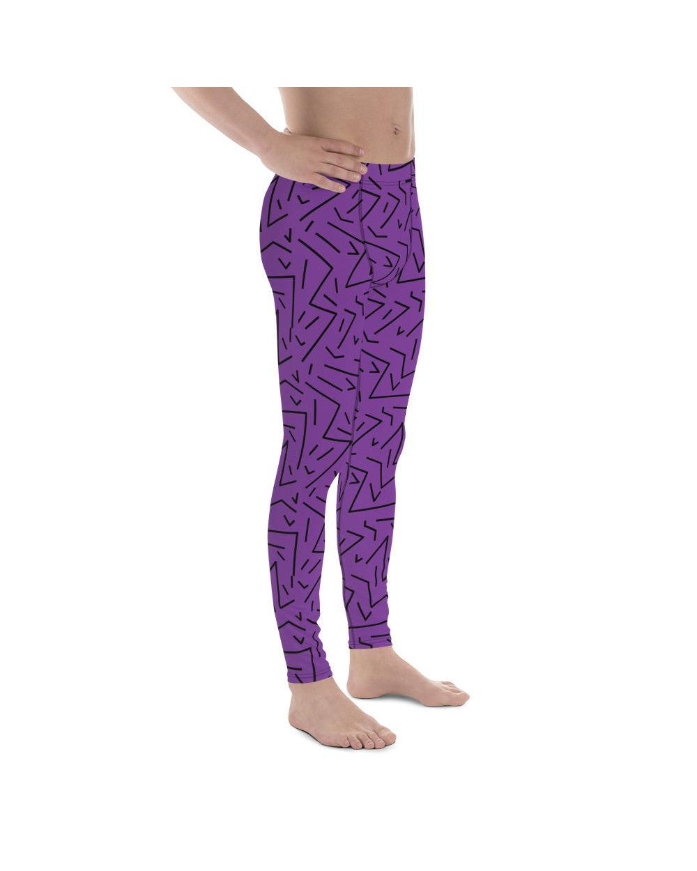 Purple Black Line Meggings Gearbunch Mens Leggings