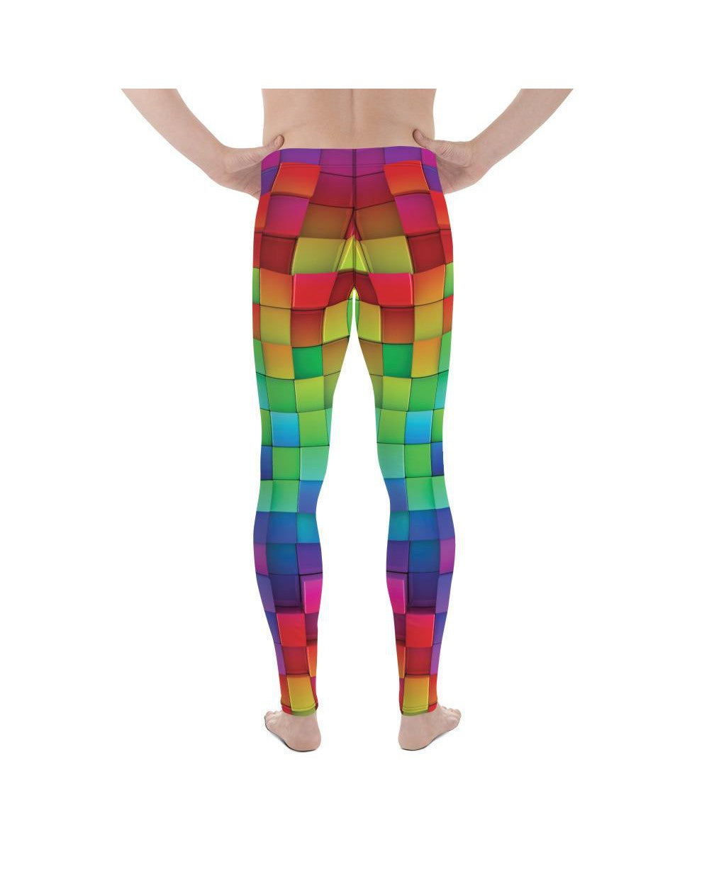 Rainbow Blocks Meggings Gearbunch Men's Leggings