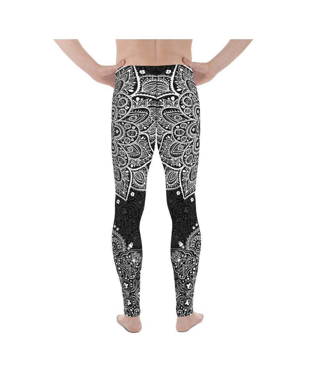 B&W Mandala Meggings Gearbunch Men's Leggings