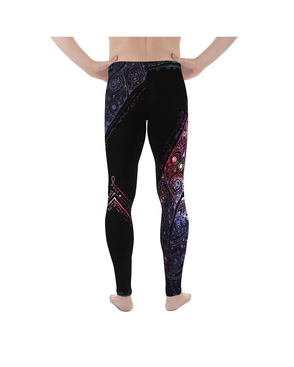 Mens Leggings Workout Mystic Feather Meggings Black | Gearbunch.com