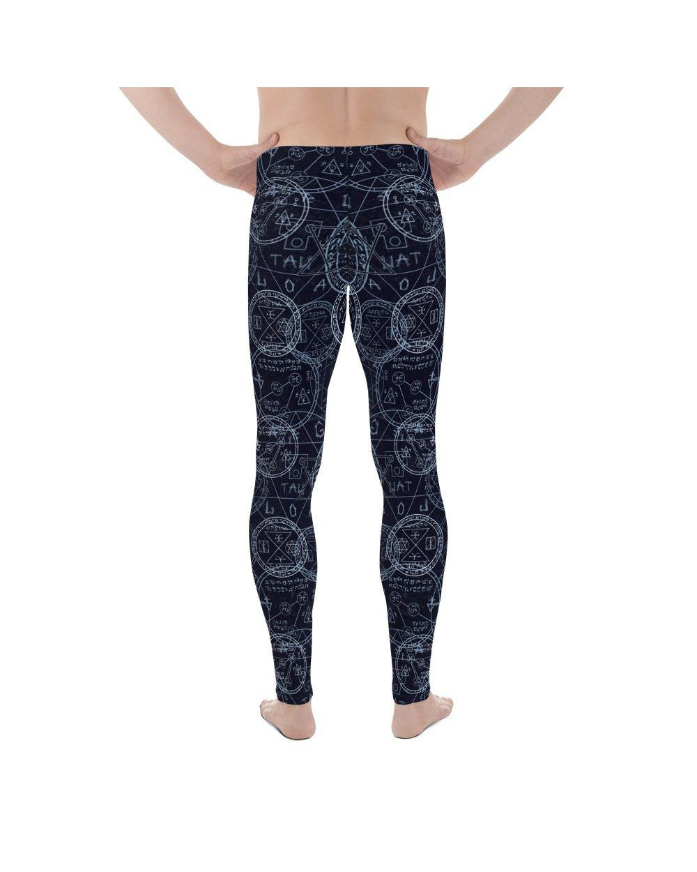 Mens Leggings Workout Witchcraft Meggings Blue/White | Gearbunch.com