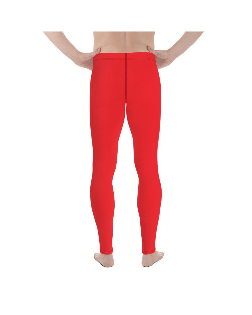 Mens Leggings Workout Solid Hot Red Meggings | Gearbunch.com
