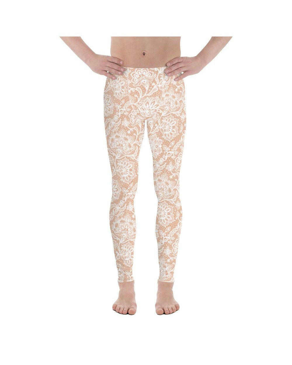 White Faux Lace Meggings Gearbunch Mens Leggings