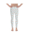 Light Blue & Apricot Wave Meggings Gearbunch Men's Leggings