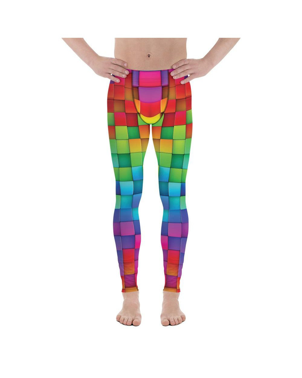 Rainbow Blocks Meggings Gearbunch Men's Leggings