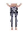 Meggings - Mens Leggings Workout Optical Illusion Stripes Meggings White/Blue/Navy | Gearbunch.com