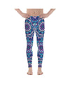 Mens Leggings Workout Colorful Blue Mandala Meggings | Gearbunch.com