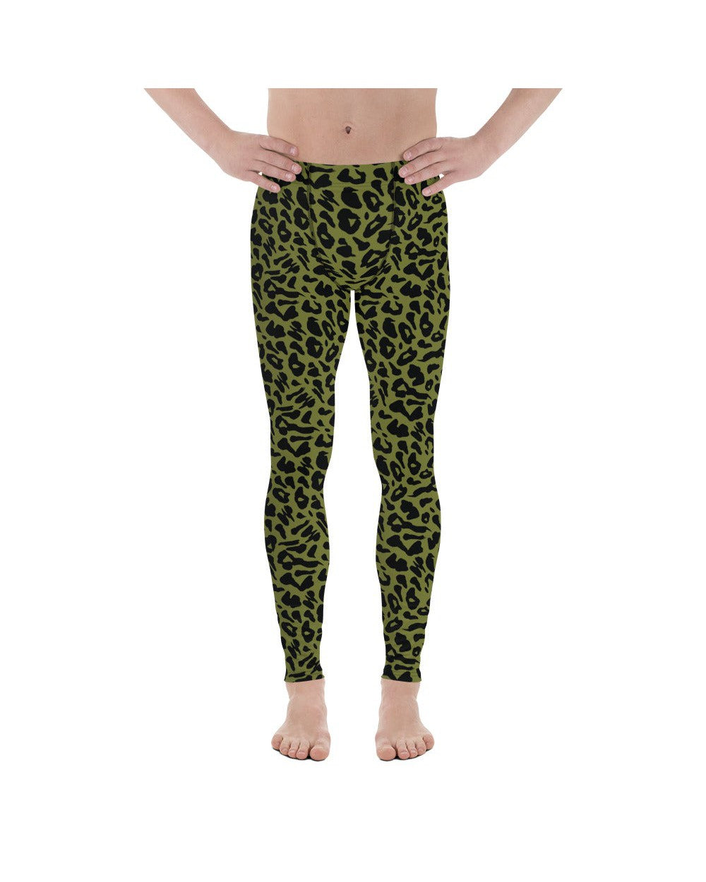 Olive Green Leopard Skin Meggings