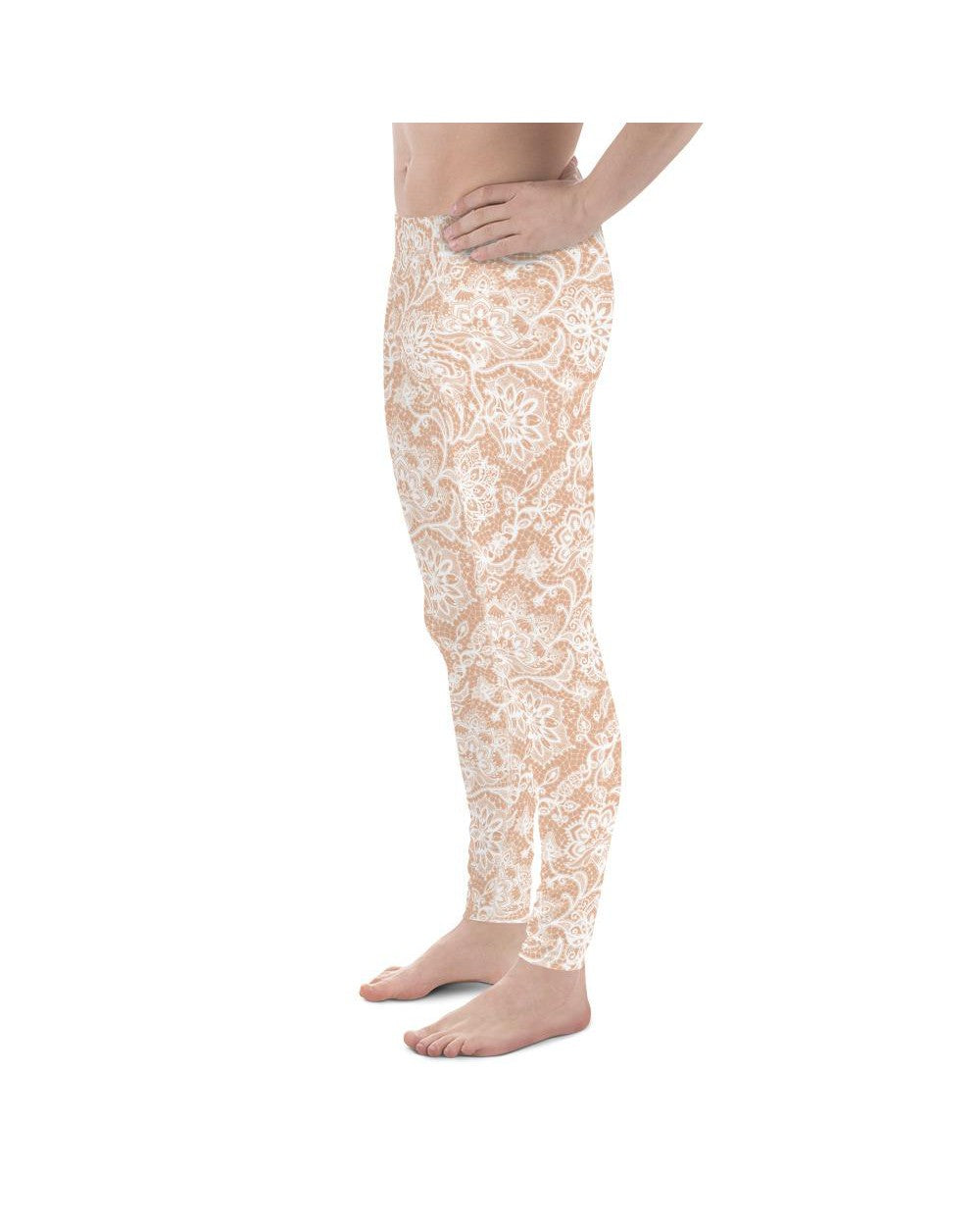 White Faux Lace Meggings Gearbunch Mens Leggings