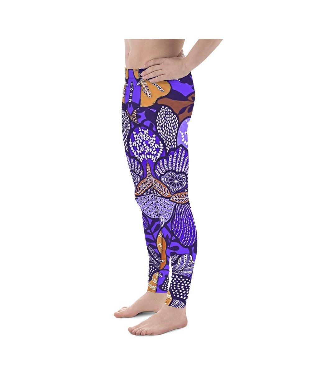 Purple Batik Floral Meggings Gearbunch