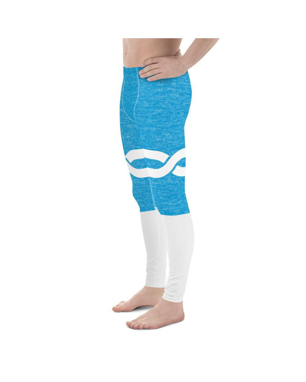 Blue and White Infinity Meggings Gearbunch Men's Leggings